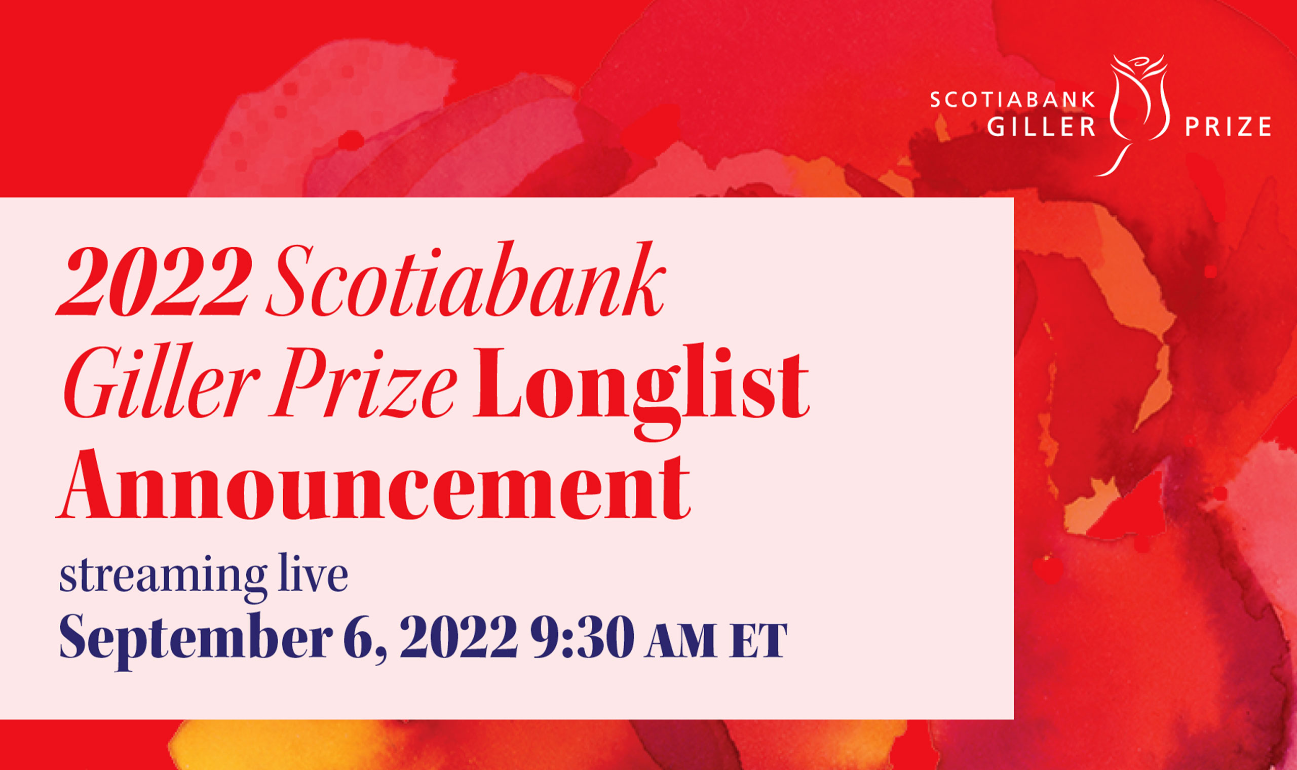 2022 Scotiabank Giller Prize Longlist Announcement