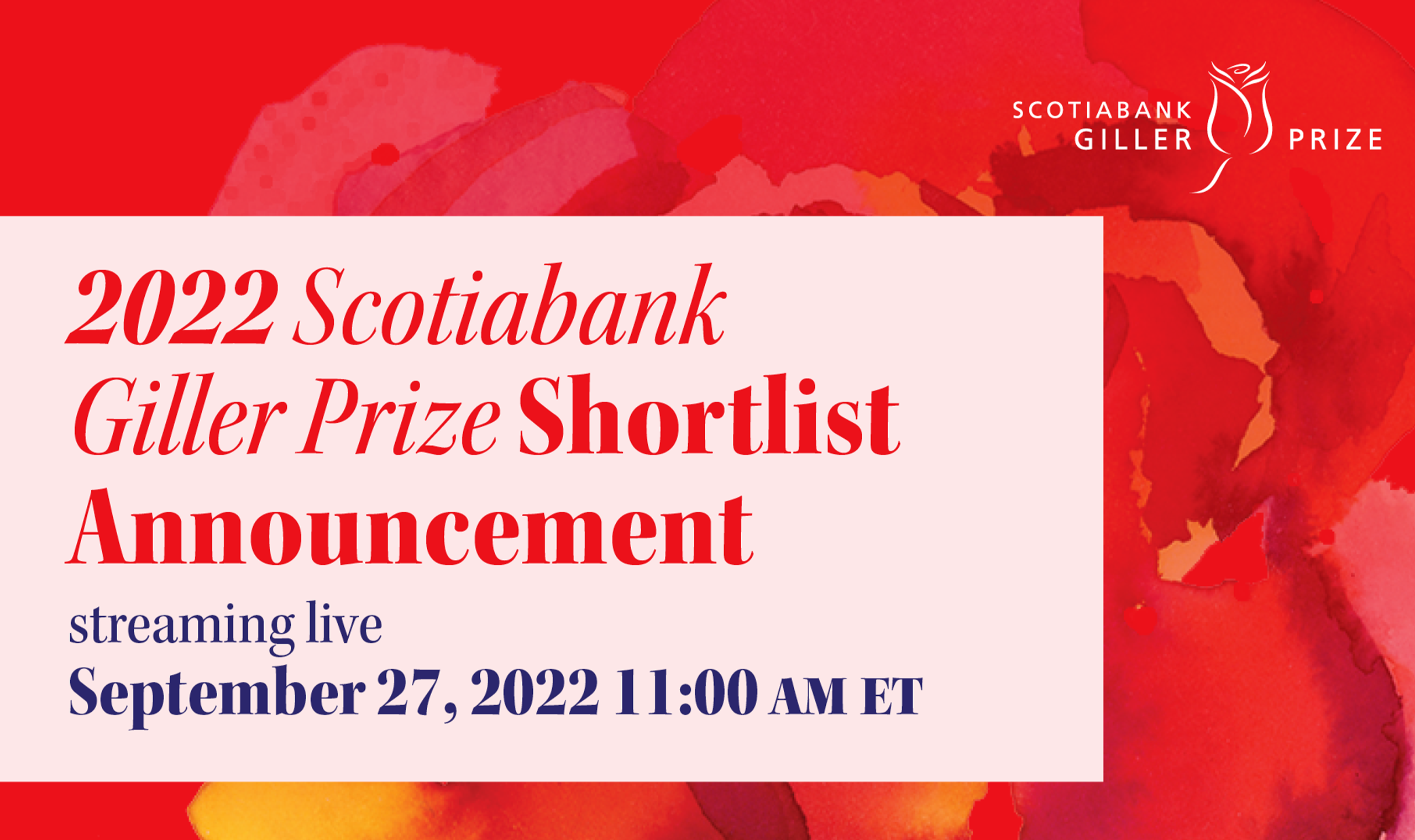 How to Watch the 2022 Scotiabank Giller Prize Shortlist Announcement