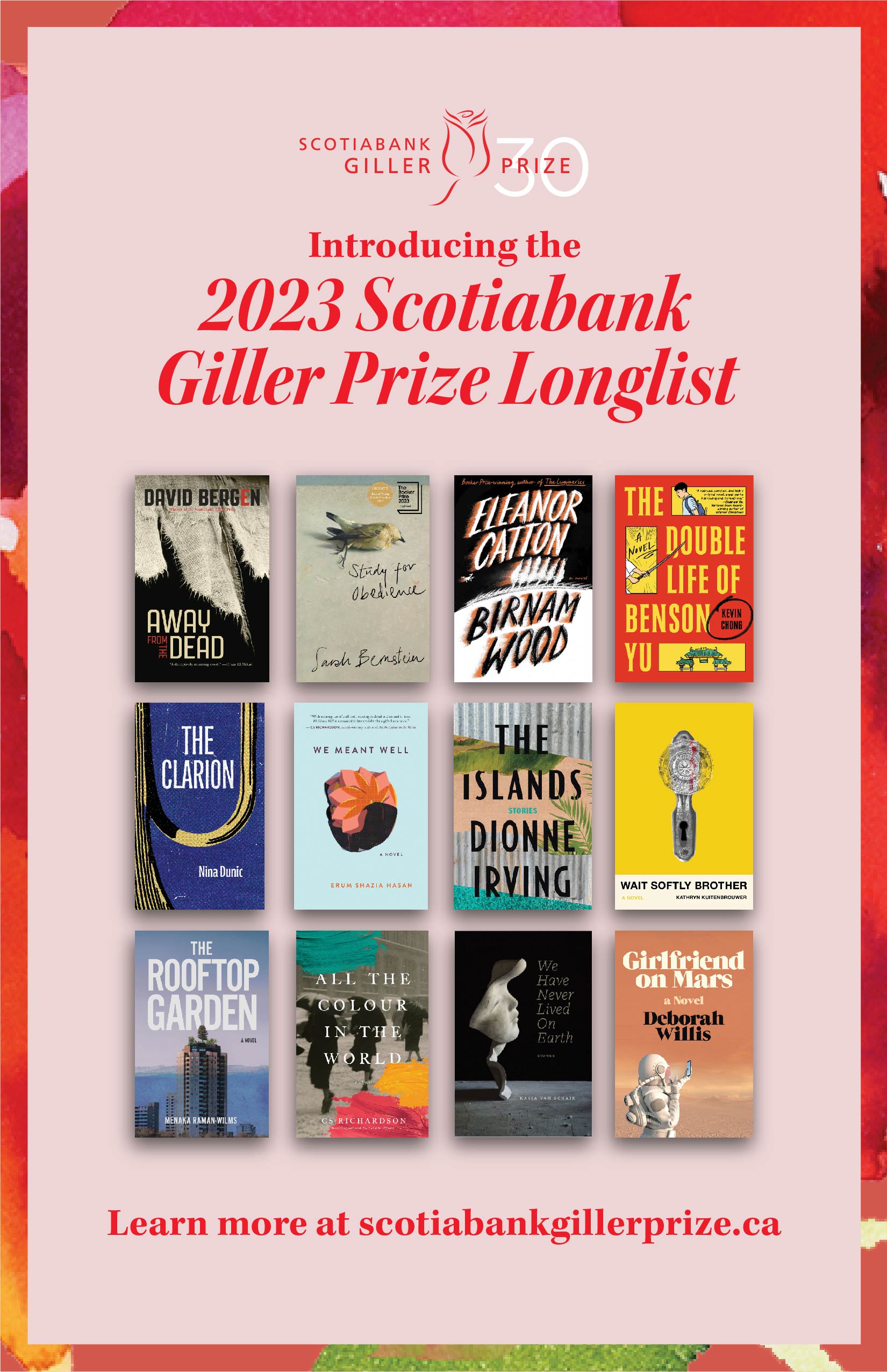 2023 Scotiabank Giller Prize Longlist - 11x17 poster