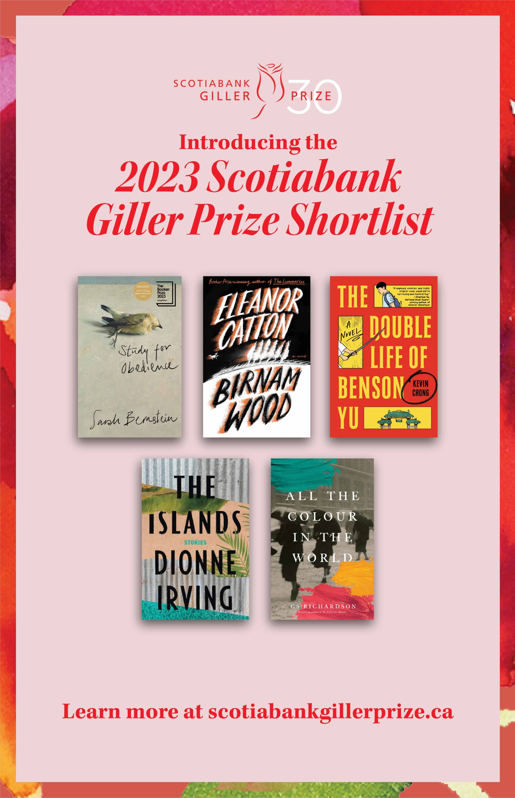 2023 Scotiabank Giller Prize shortlist poster