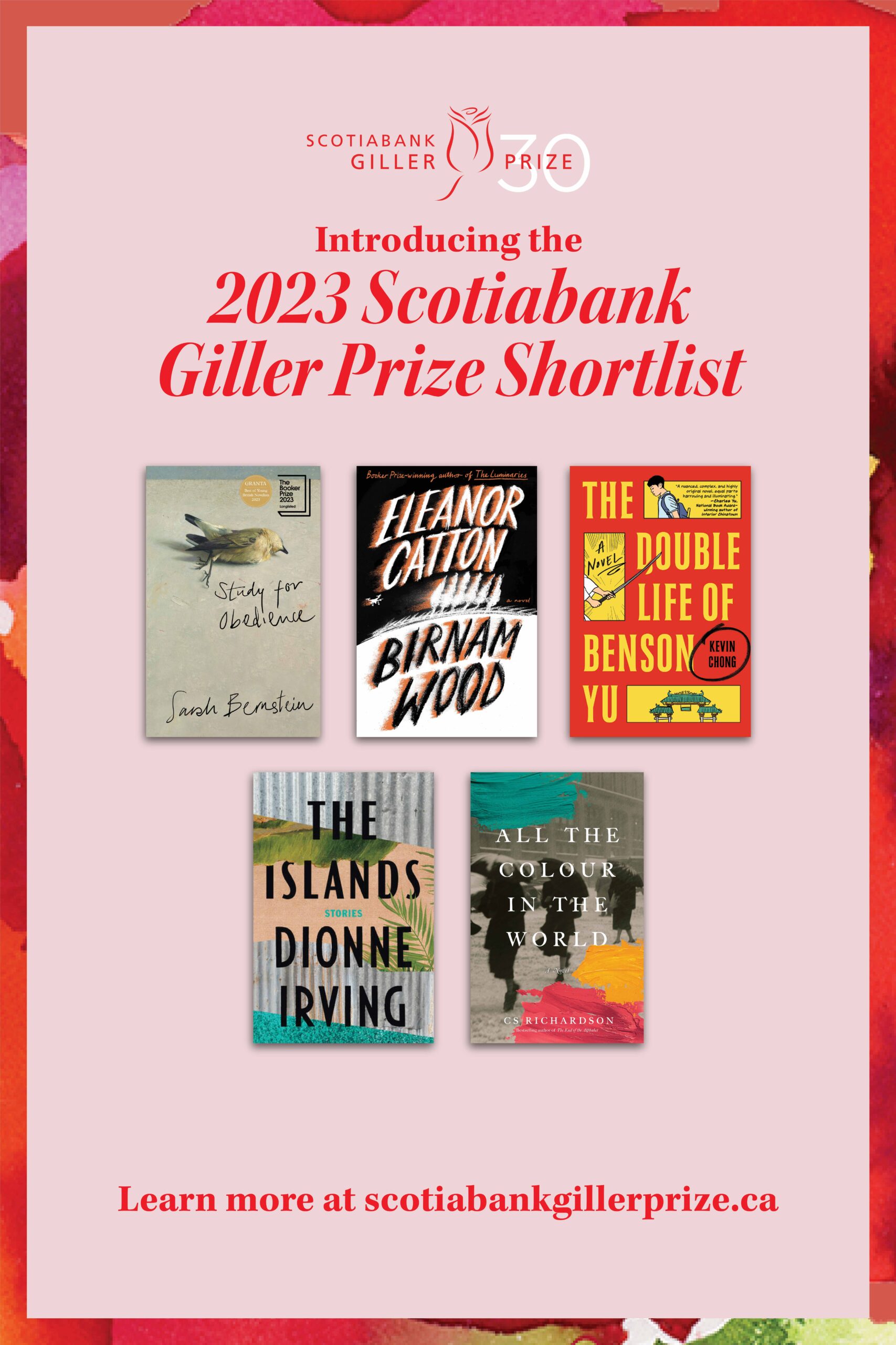 2023 Scotiabank Giller Prize shortlist poster